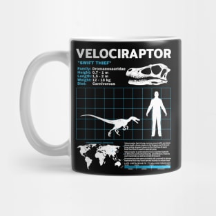 Velociraptor fact sheet Mug